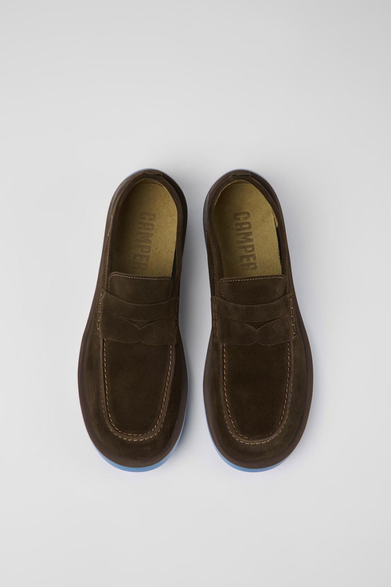 Brown Men's Camper Wagon Nubuck Slip On | 3986475-SQ