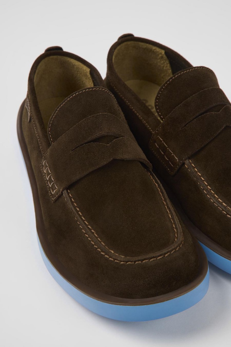 Brown Men's Camper Wagon Nubuck Slip On | 3986475-SQ