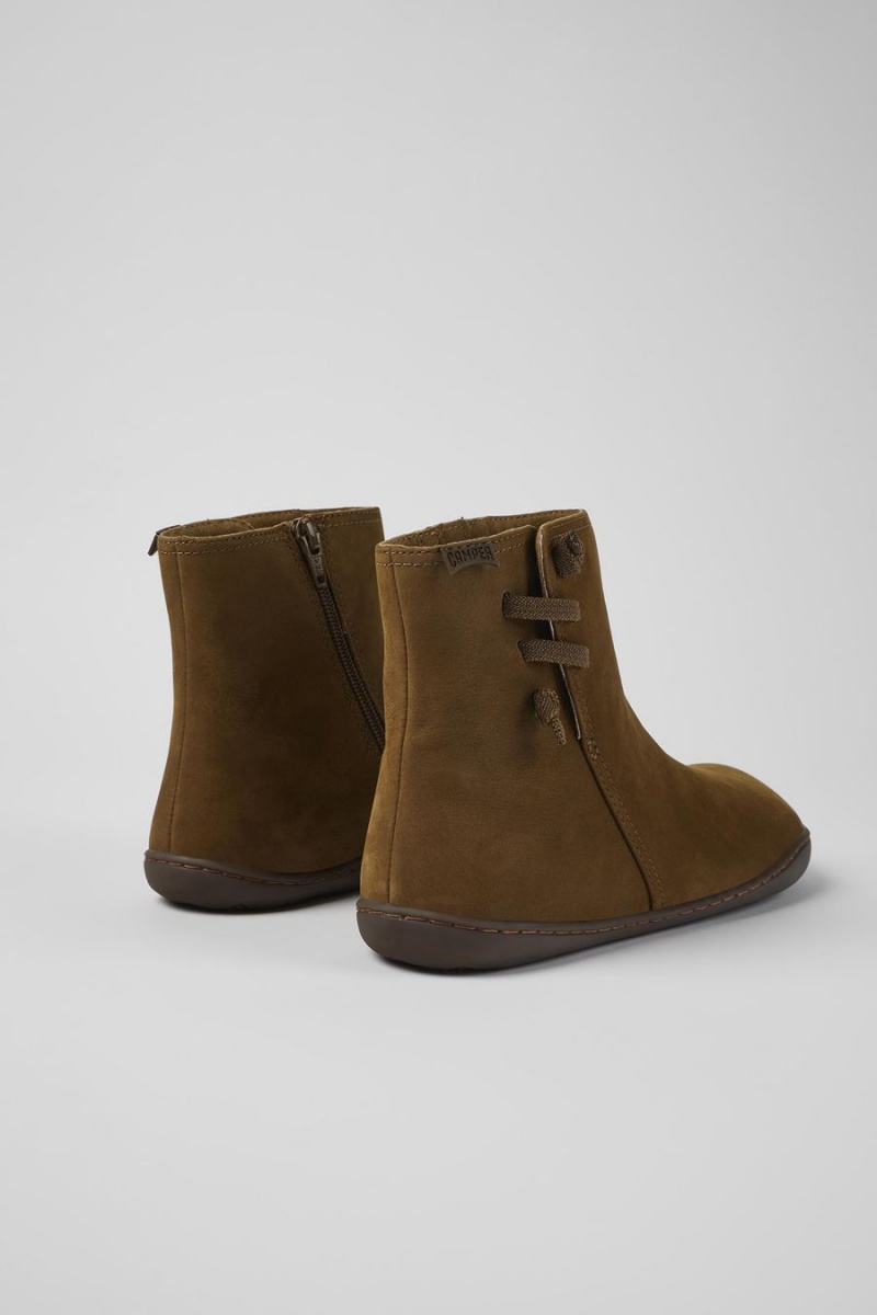 Brown Women's Camper Peu Nubuck Ankle Boots | 1945087-DB