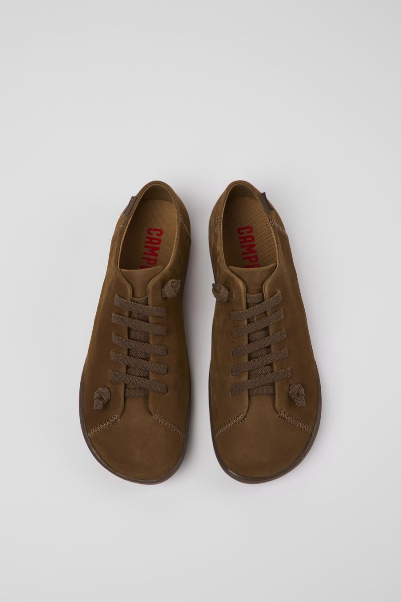 Brown Women's Camper Peu Nubuck Sneakers | 8235719-NY