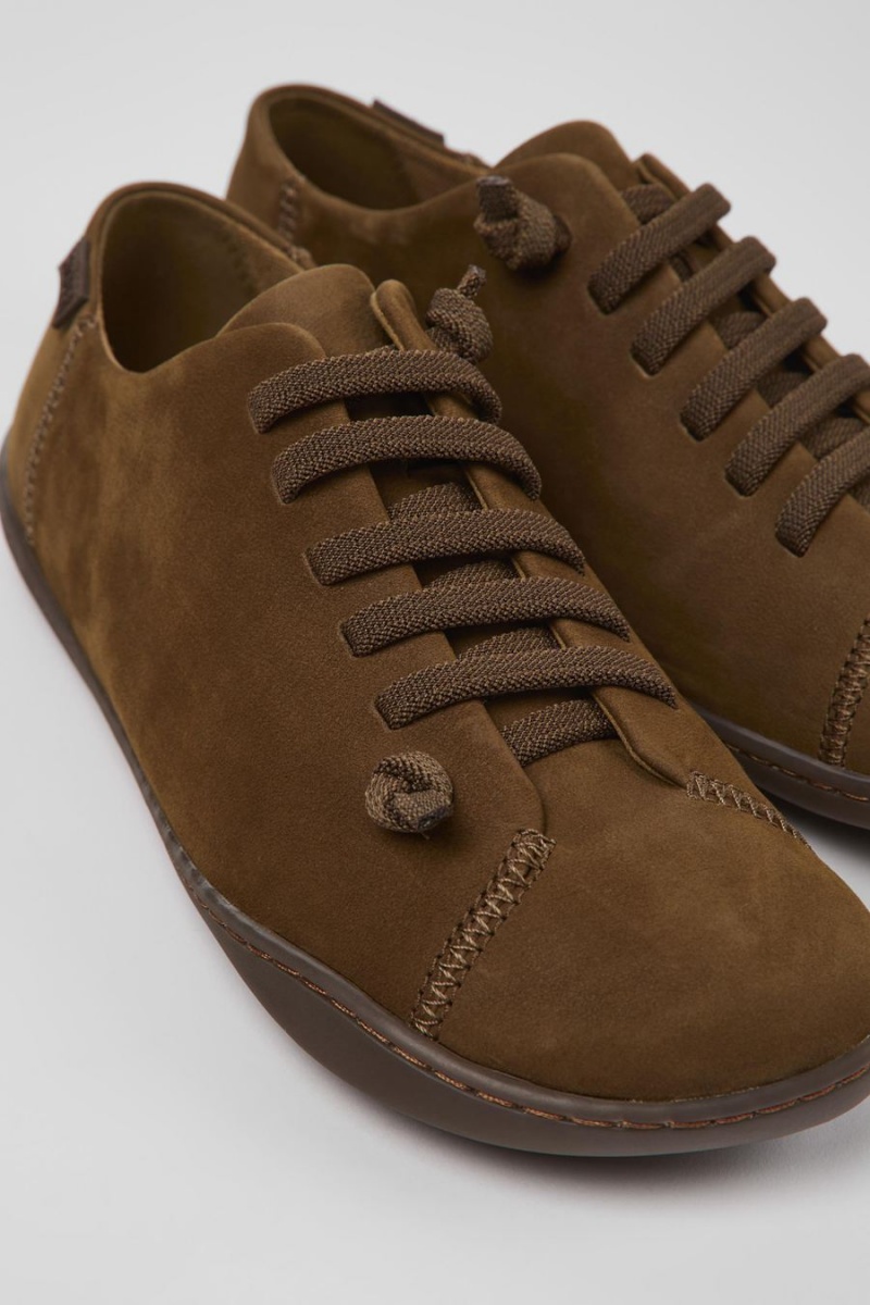 Brown Women's Camper Peu Nubuck Sneakers | 8235719-NY