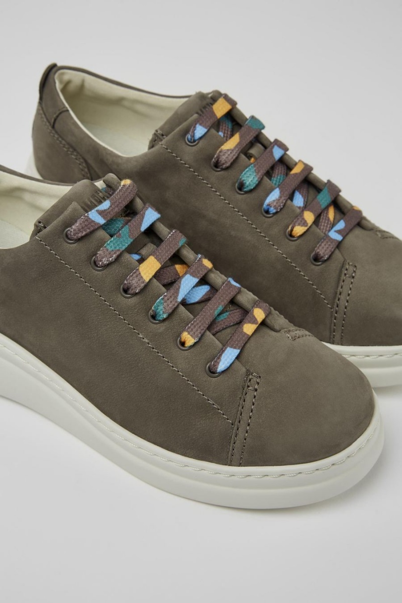 Brown Women's Camper Runner Up Nubuck Sneakers | 3952170-PG