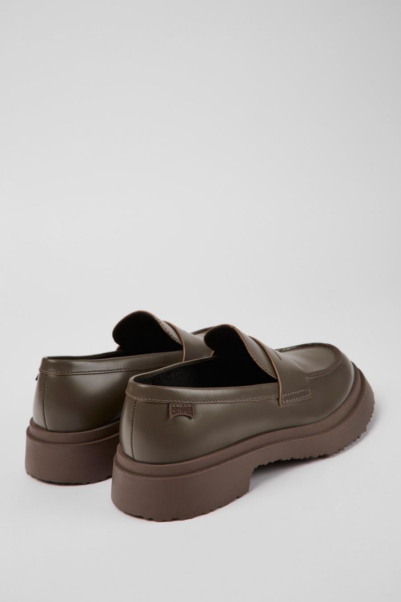 Brown Women's Camper Walden Leather Loafers | 5206437-MZ