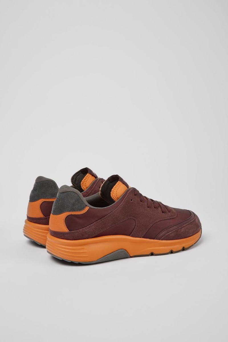 Burgundy Men's Camper Drift Textile Sneakers | 3571204-ZI