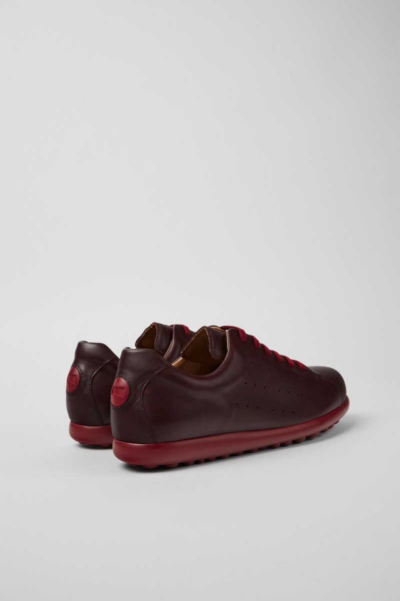 Burgundy Men's Camper Pelotas Xlite Leather Sneakers | 6905723-NR