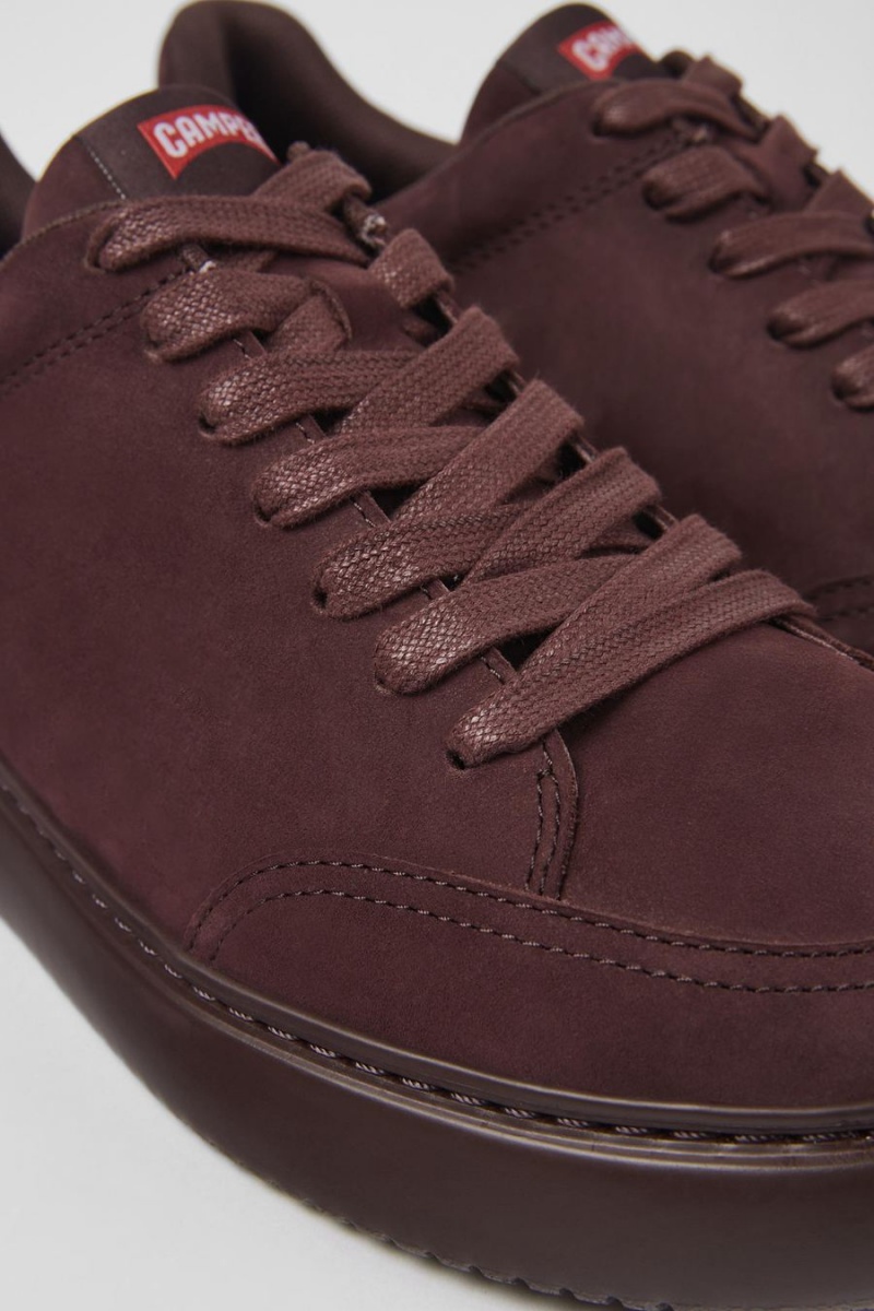 Burgundy Men's Camper Runner K21 Nubuck Sneakers | 8740613-GZ