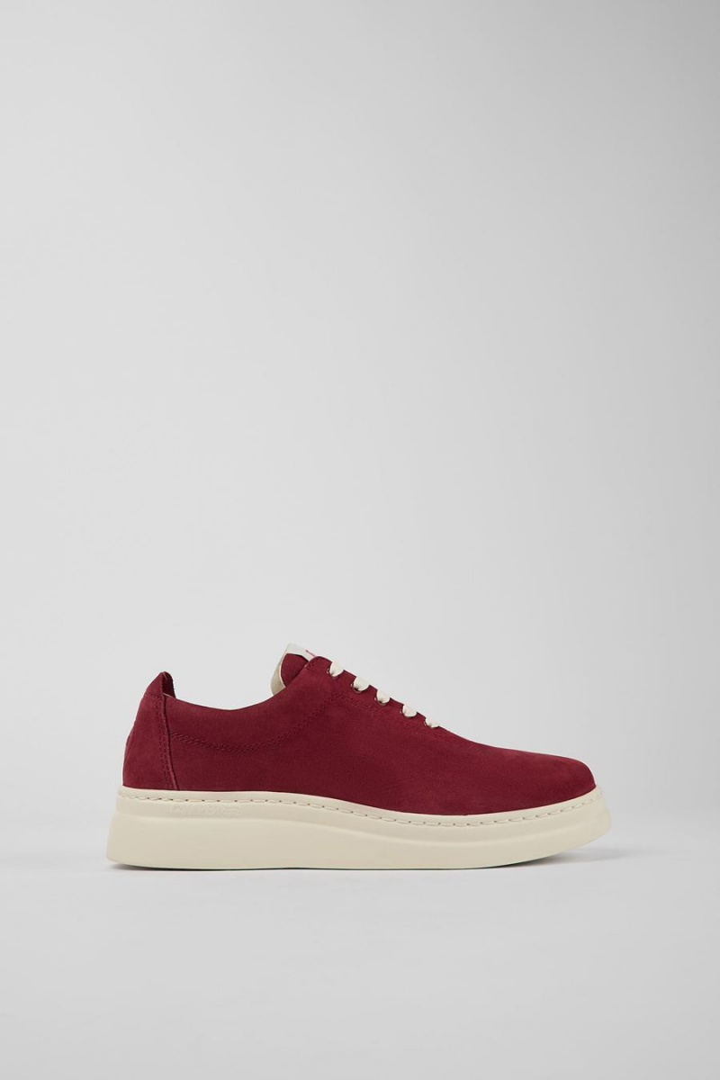 Burgundy Women\'s Camper Runner Up Nubuck Sneakers | 8419032-EN