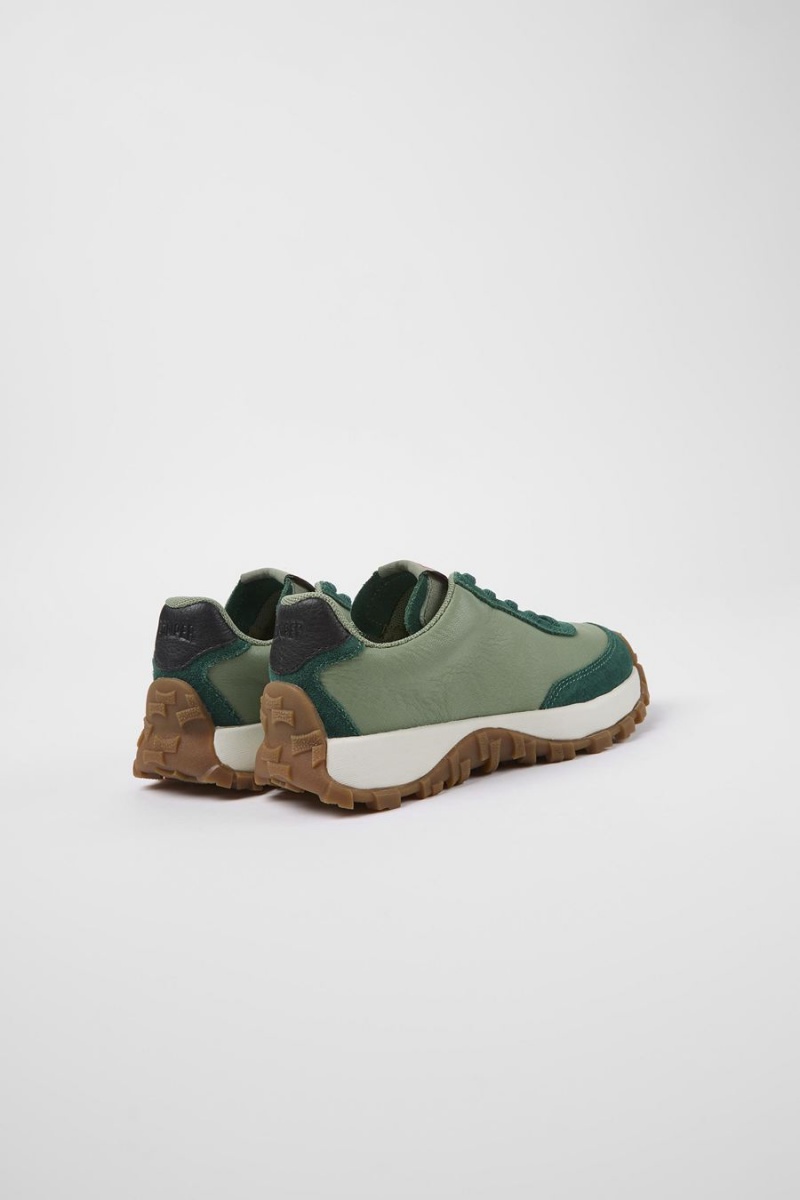 Green Boys' Camper Drift Trail Leather Nubuck Sneakers | 2539708-AM