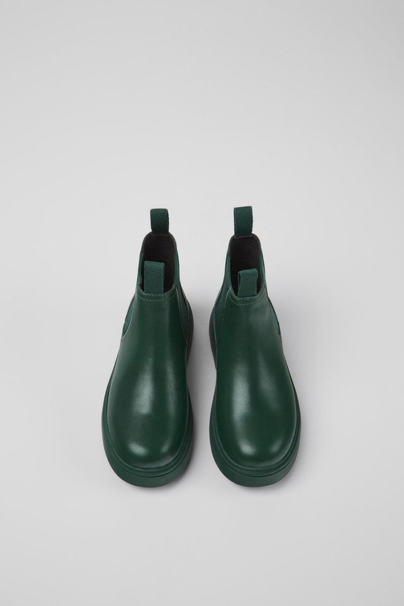 Green Boys' Camper Norte Leather Chelsea Boots | 1860725-MR