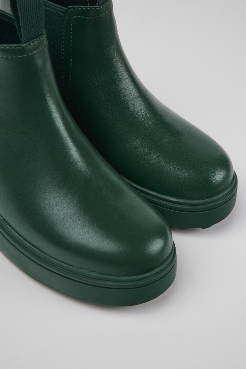 Green Boys' Camper Norte Leather Chelsea Boots | 1860725-MR