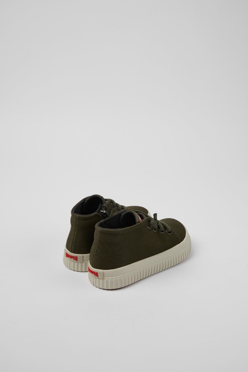 Green Girls' Camper Peu Roda Textile Sneakers | 6203517-NS