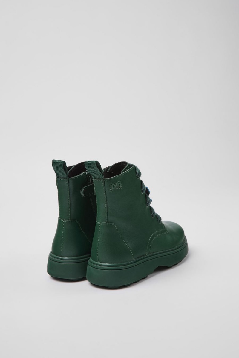 Green Girls' Camper Twins Leather Ankle Boots | 8143079-VD