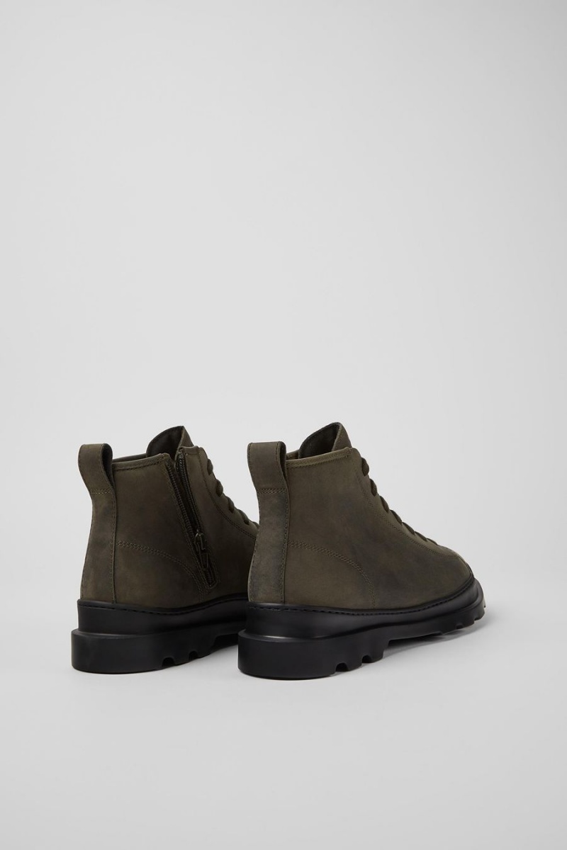 Green Men's Camper Brutus Nubuck Ankle Boots | 3689145-YZ