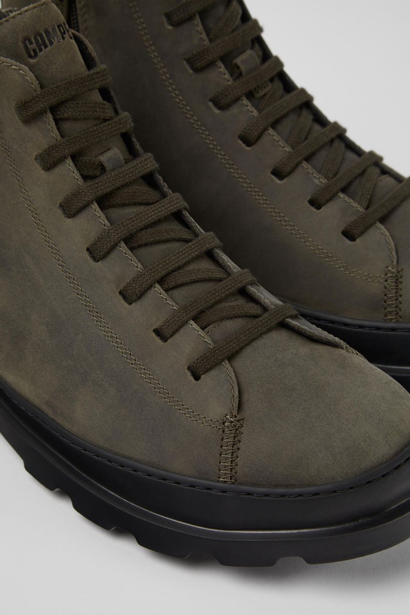 Green Men's Camper Brutus Nubuck Ankle Boots | 3689145-YZ