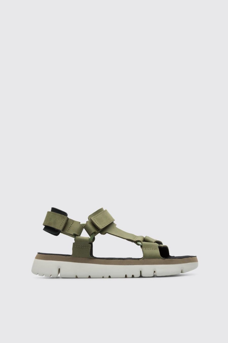 Green Men's Camper Oruga Sandals | 0734592-ZE