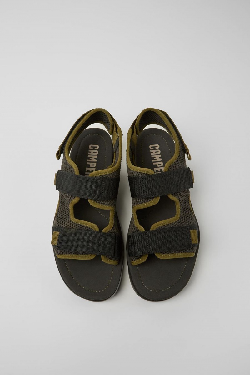 Green Men's Camper Oruga Sandals | 3681507-RF