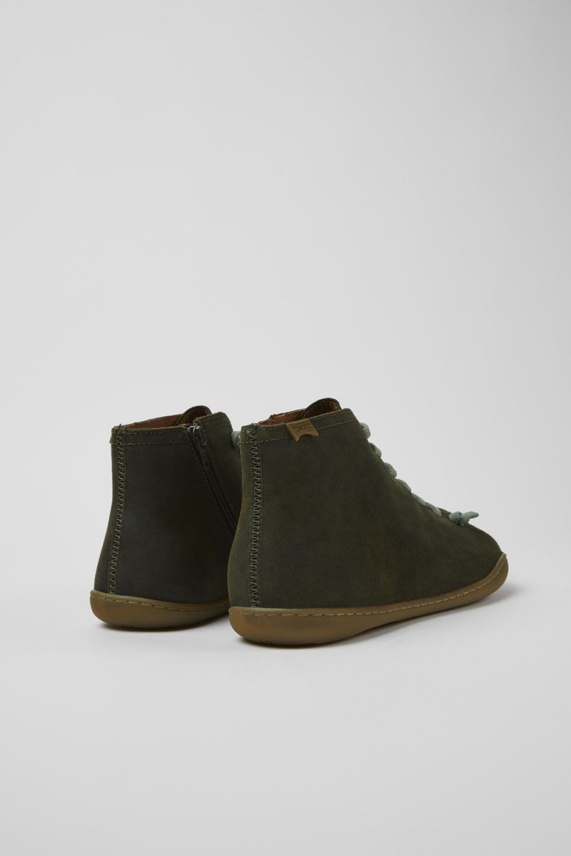 Green Men's Camper Peu Nubuck Ankle Boots | 5389401-EK