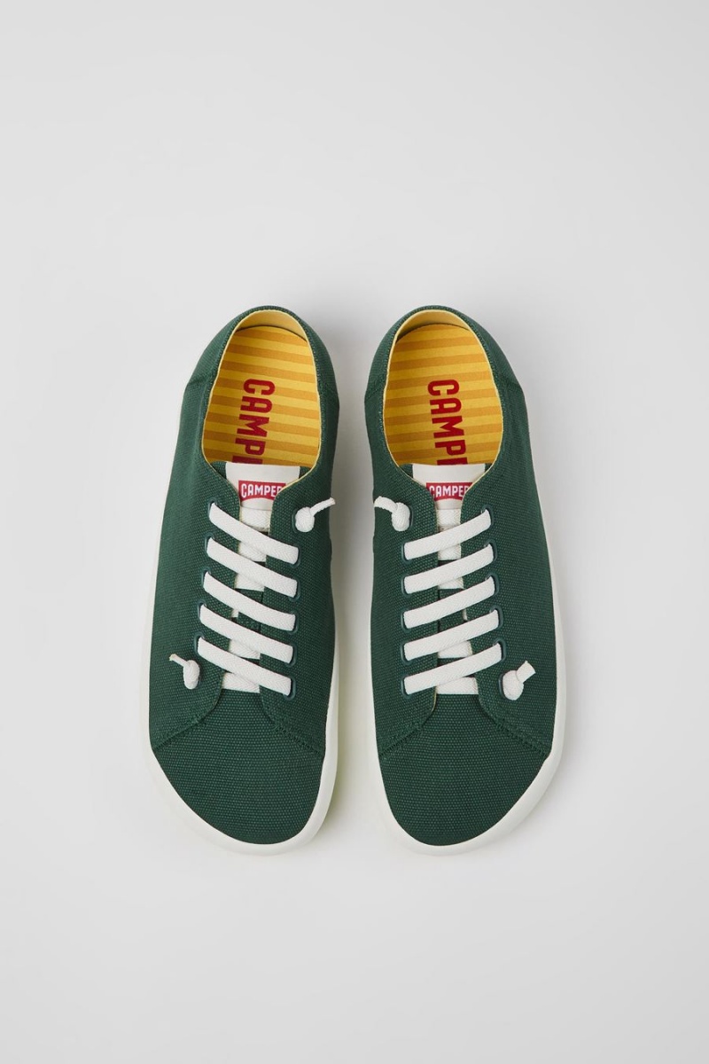 Green Men's Camper Peu Rambla Textile Sneakers | 1849073-LN