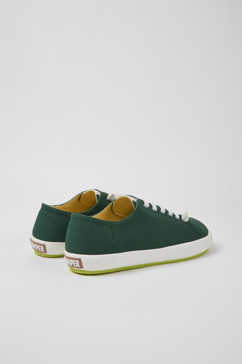 Green Men's Camper Peu Rambla Textile Sneakers | 1849073-LN