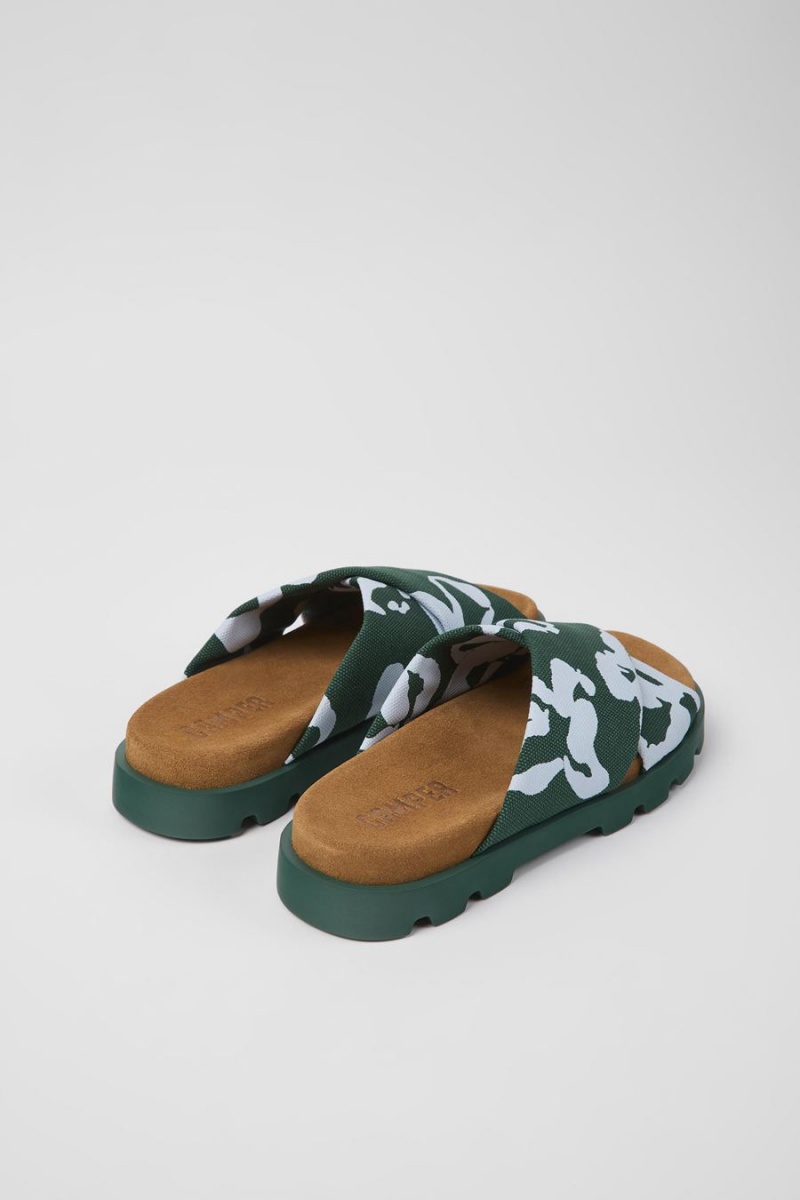 Green Women's Camper Brutus Recycled Cotton Sandals | 0837521-OL