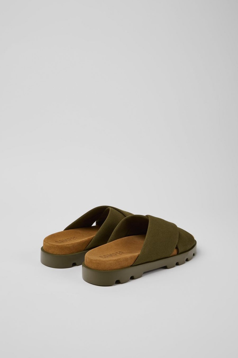 Green Women's Camper Brutus Recycled Cotton Sandals | 0297563-YN