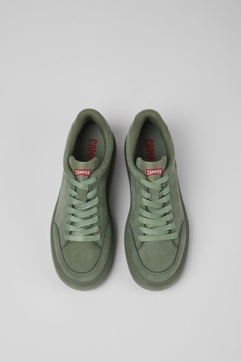 Green Women's Camper Runner K21 Nubuck Sneakers | 3196507-UQ