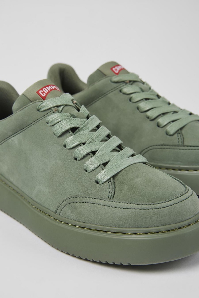 Green Women's Camper Runner K21 Nubuck Sneakers | 3196507-UQ