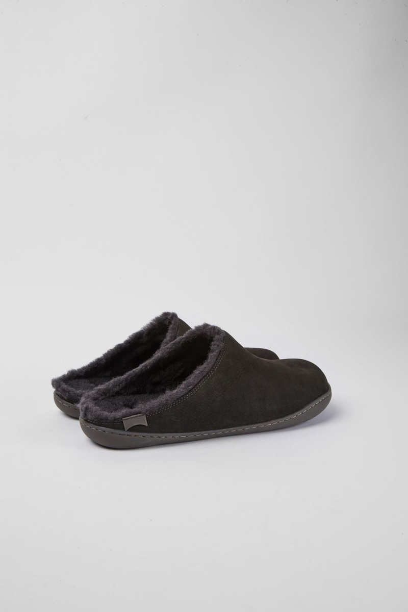 Grey Men's Camper Peu Nubuck Slippers | 2846179-TQ