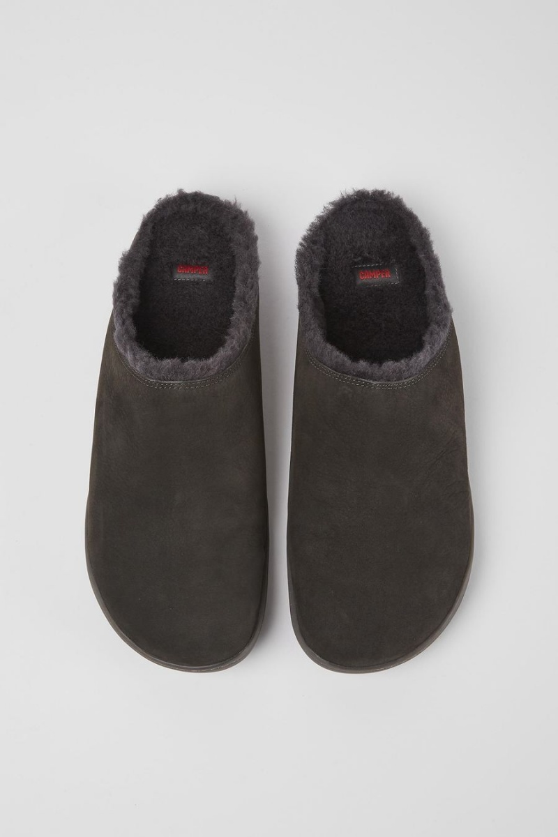 Grey Men's Camper Peu Nubuck Slippers | 2846179-TQ