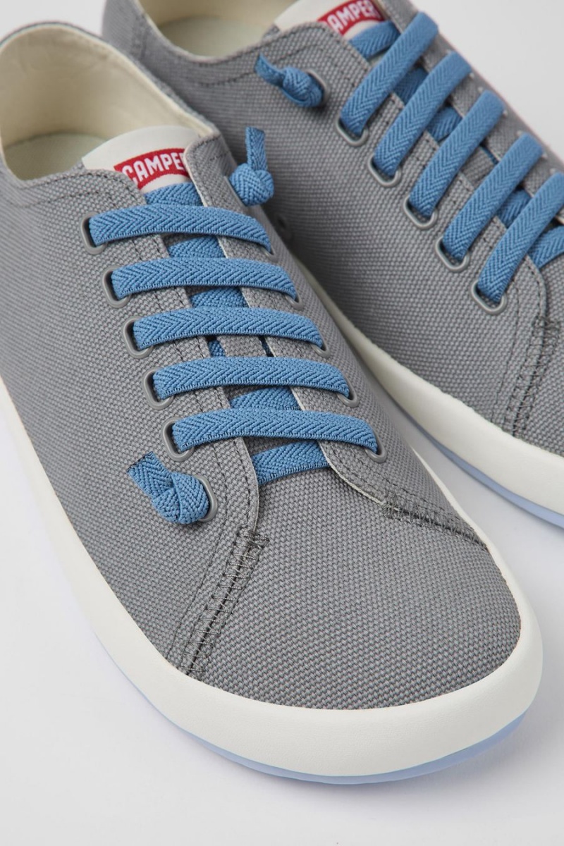 Grey Men's Camper Peu Rambla Textile Sneakers | 9641752-ET