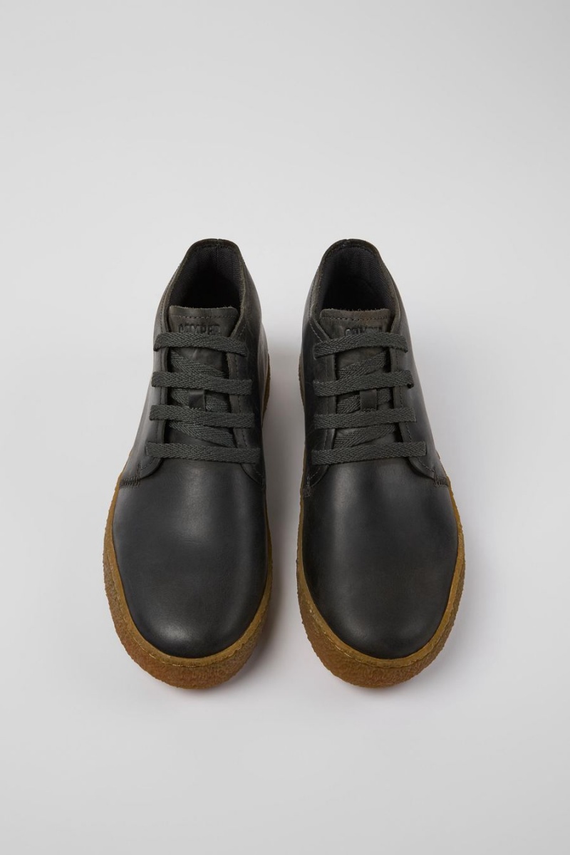 Grey Men's Camper Peu Terreno Leather Boots | 0562837-ID