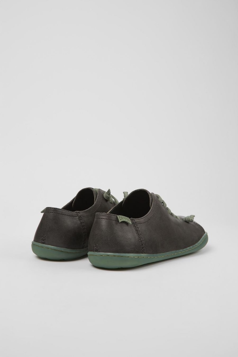 Grey Women's Camper Peu Leather Sneakers | 0824371-QM