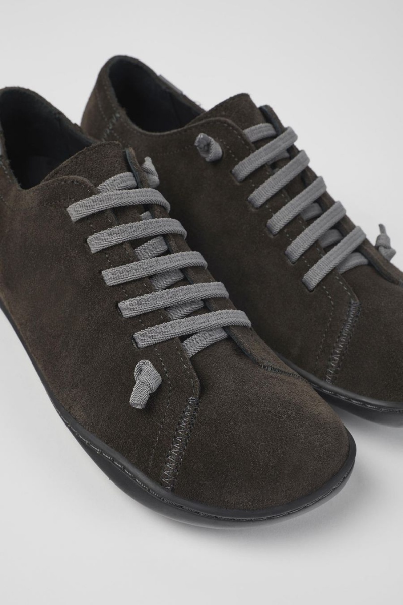 Grey Women's Camper Peu Nubuck Sneakers | 0975621-GQ