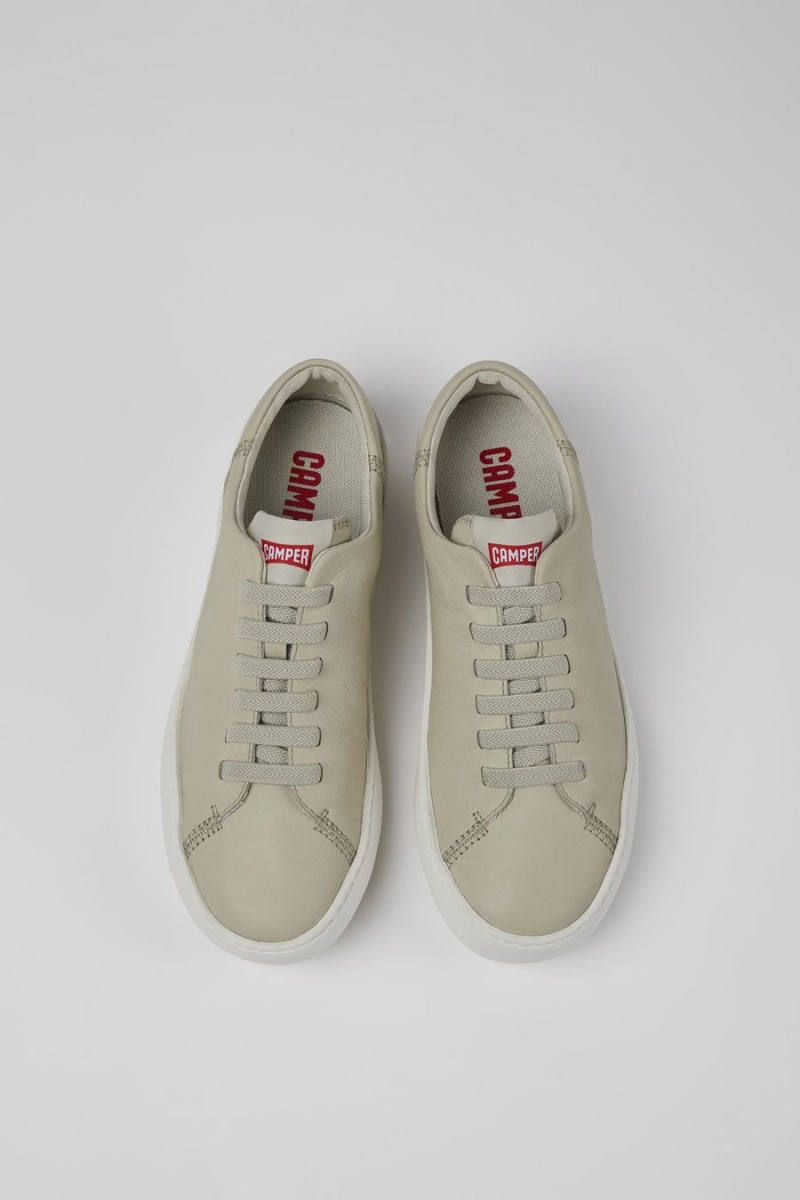 Grey Women's Camper Peu Touring Leather Sneakers | 2174960-LG