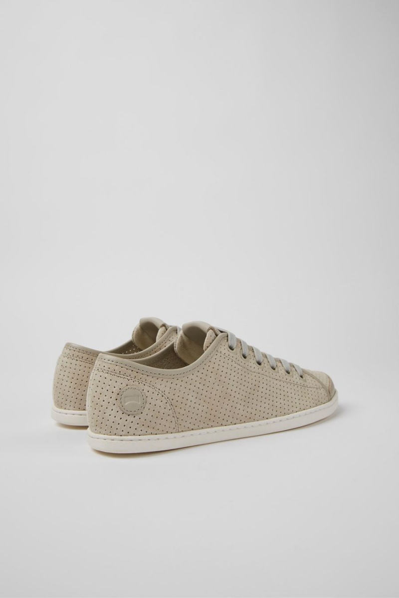 Grey Women's Camper Uno Nubuck Leather Sneakers | 6735241-WK