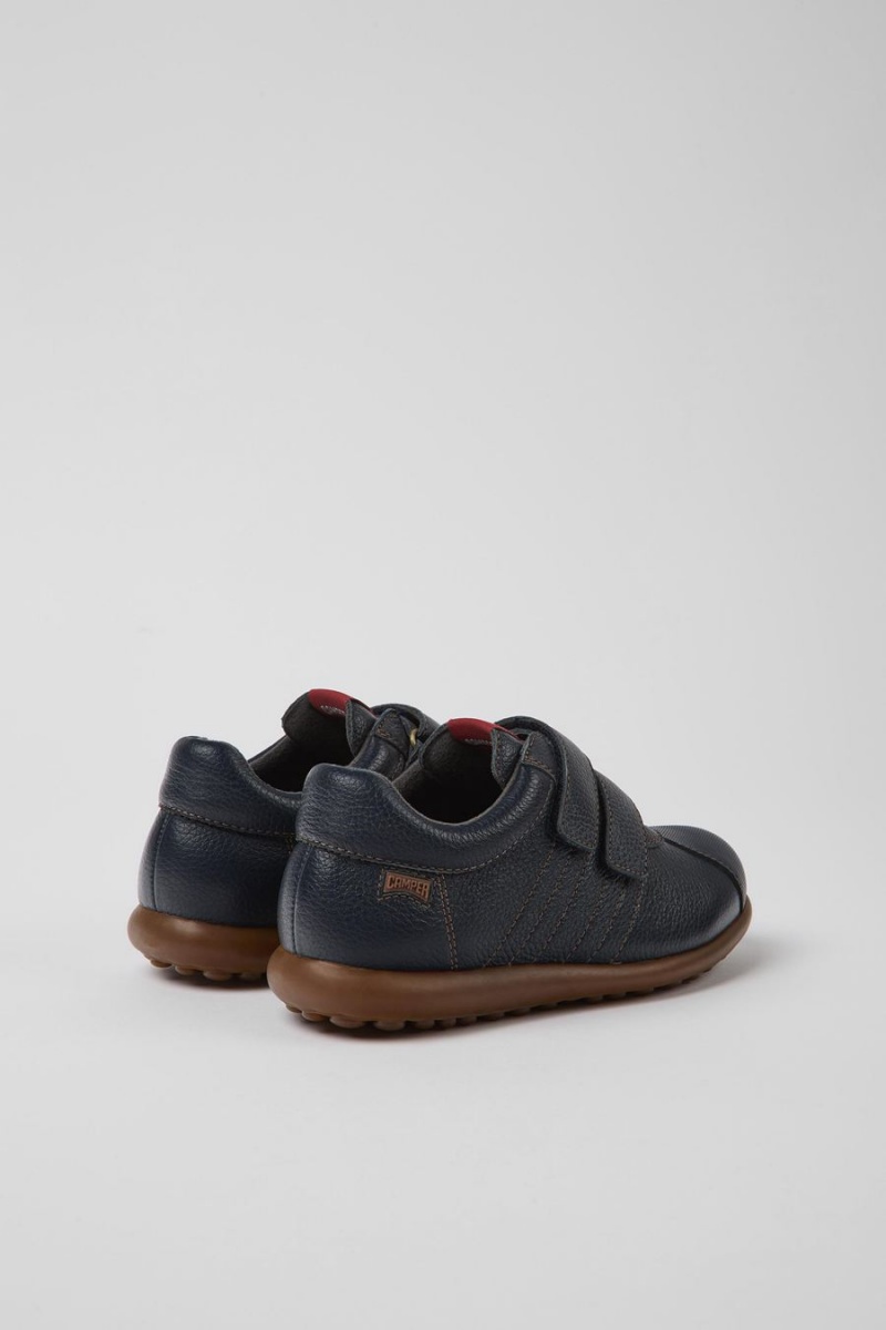 Navy Boys' Camper Pelotas Leather Textile Slip On | 4283790-QI