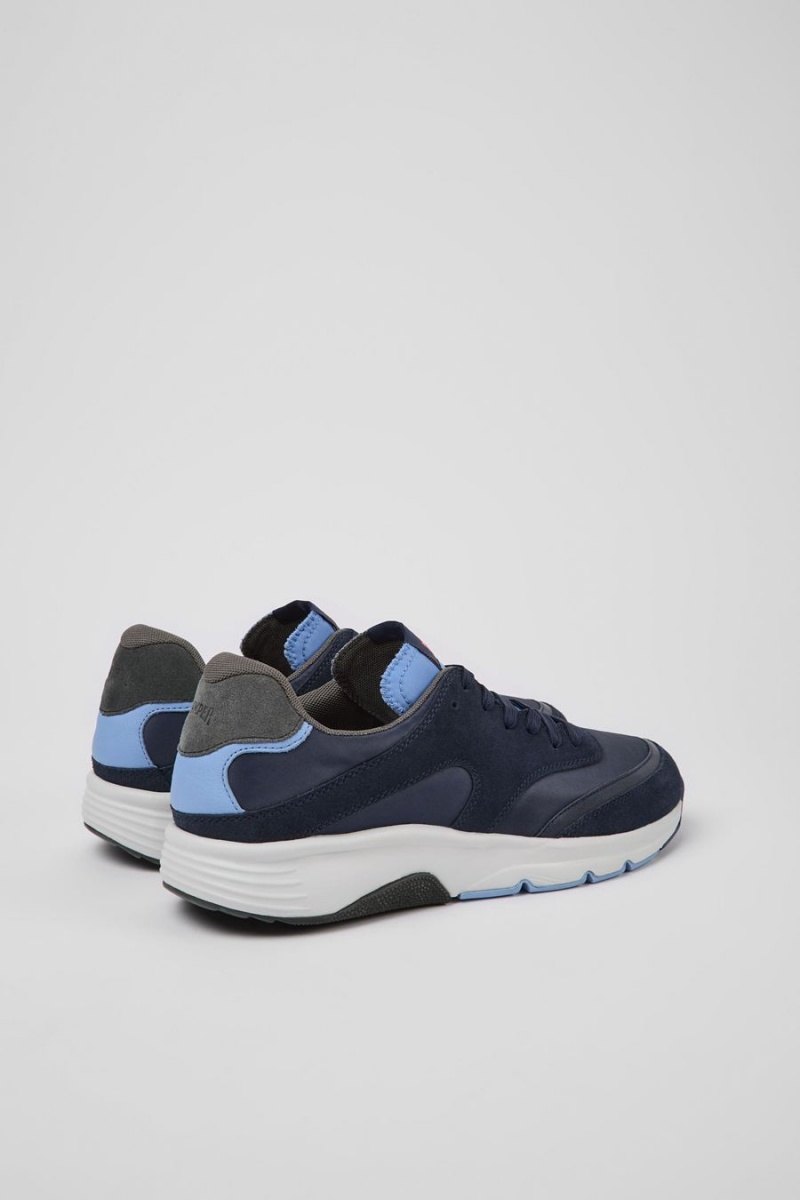 Navy Men's Camper Drift Textile Nubuck Sneakers | 7263958-KG