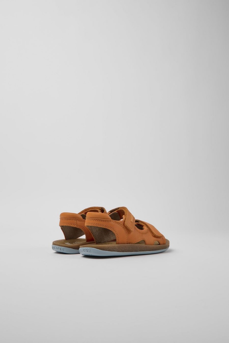 Orange Girls' Camper Bicho Leather Sandals | 3168029-ZK