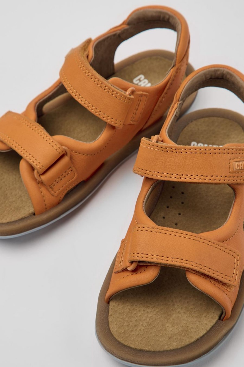 Orange Girls' Camper Bicho Leather Sandals | 3168029-ZK