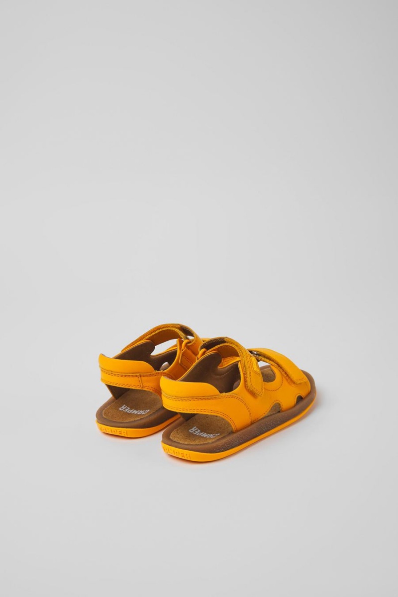 Orange Girls' Camper Bicho Leather Sandals | 2853614-LX