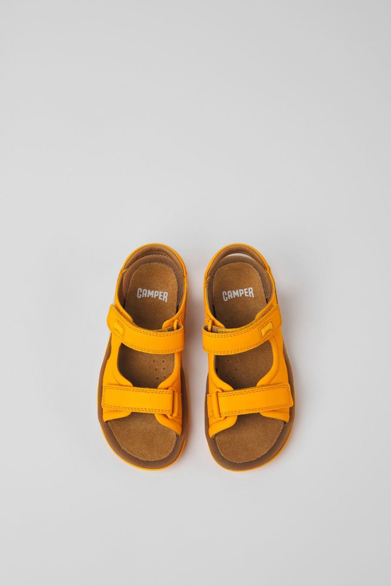 Orange Girls' Camper Bicho Leather Sandals | 2853614-LX