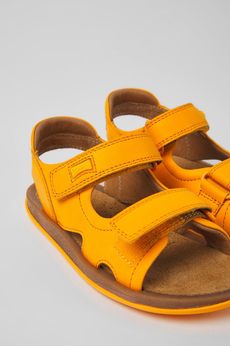 Orange Girls' Camper Bicho Leather Sandals | 2853614-LX