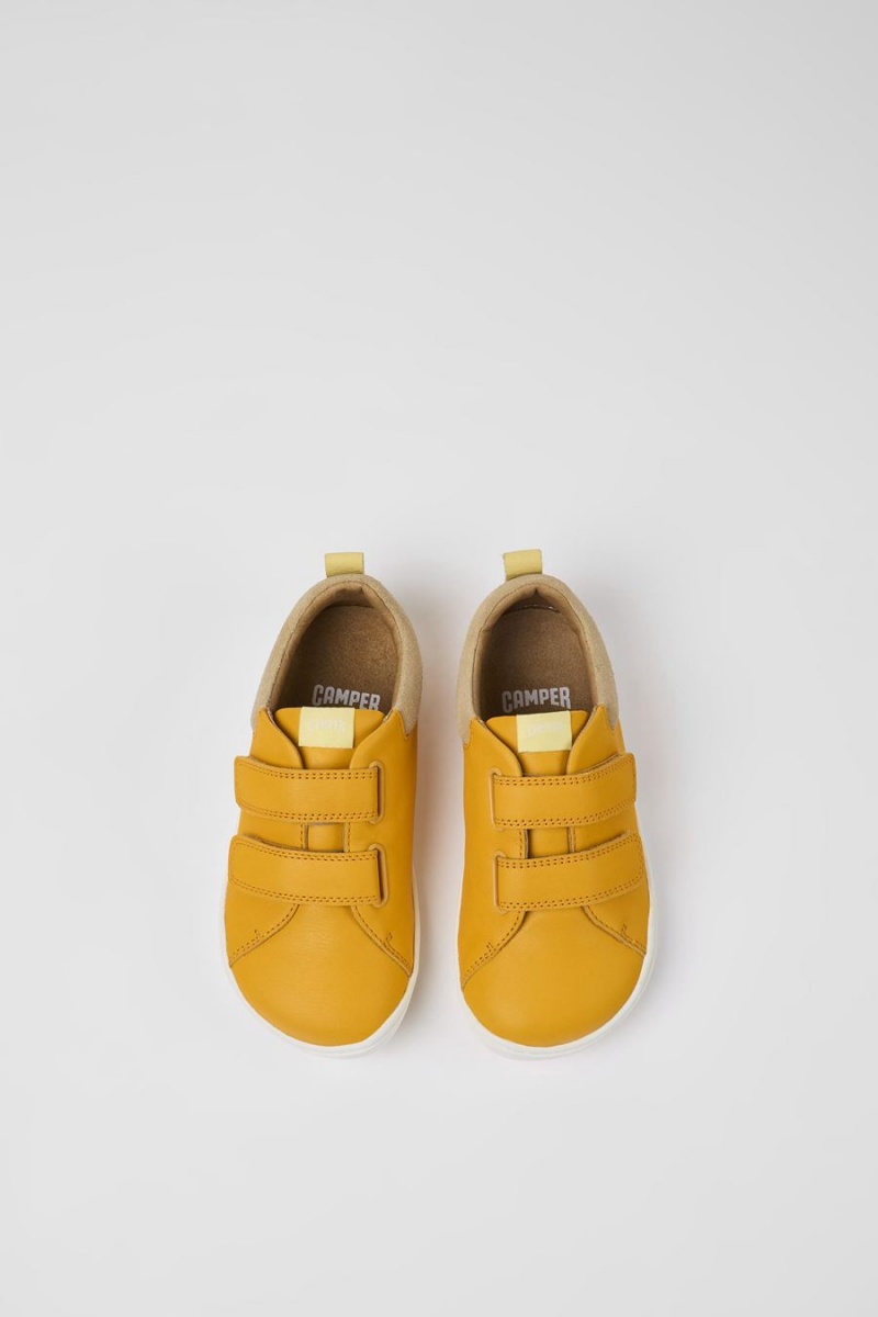 Orange Girls' Camper Peu Leather Nubuck Slip On | 0963527-GR