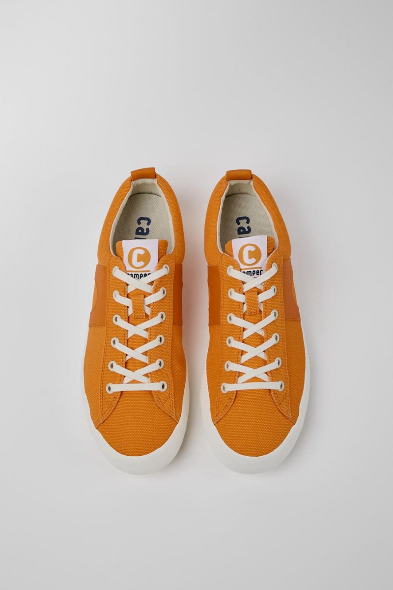 Orange Men's Camper Imar Leather Sneakers | 3564180-YX