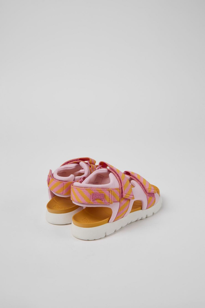 Pink Girls' Camper Oruga Textile Sandals | 3619527-VQ