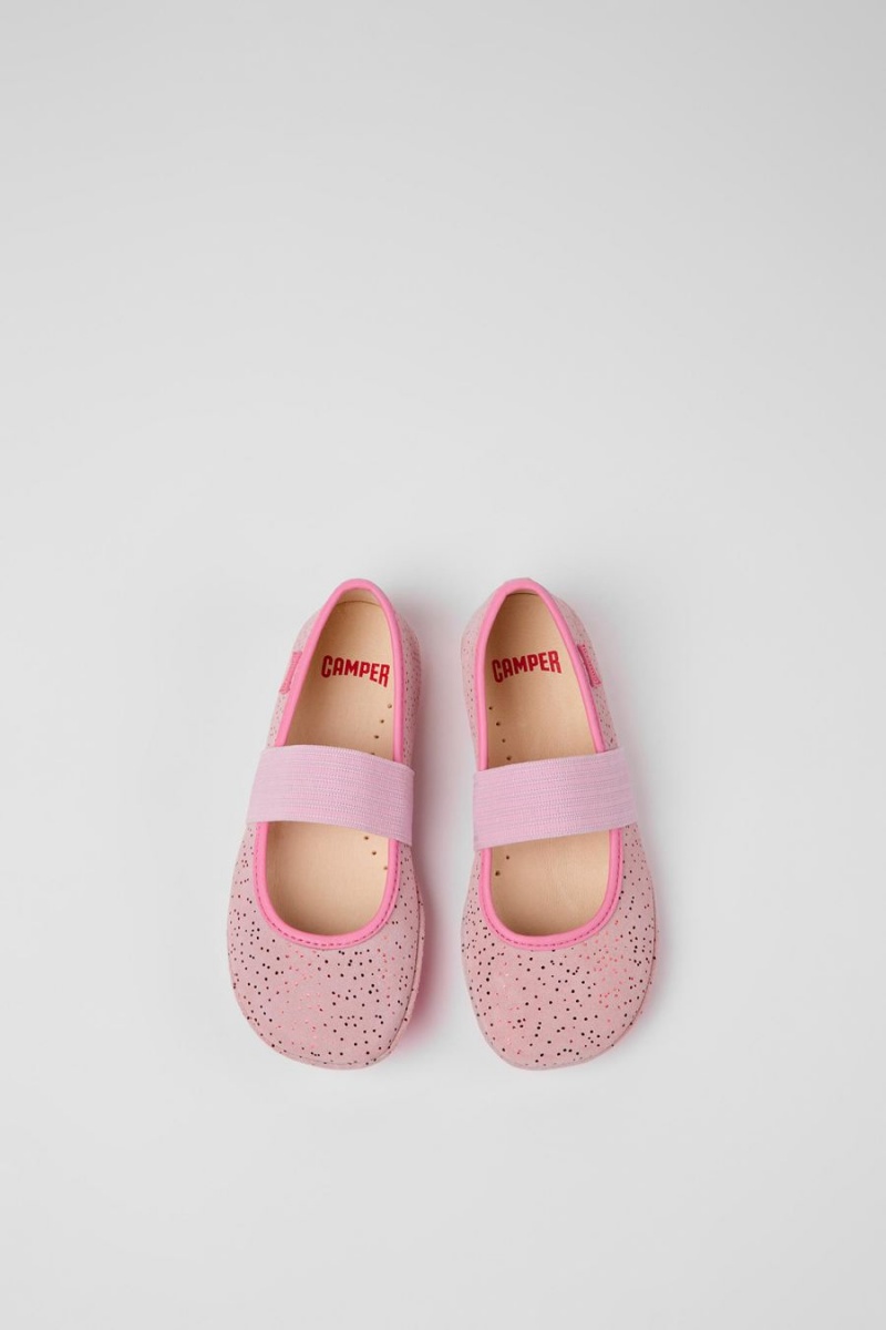 Pink Girls' Camper Right Nubuck Ballerina | 6234785-KM