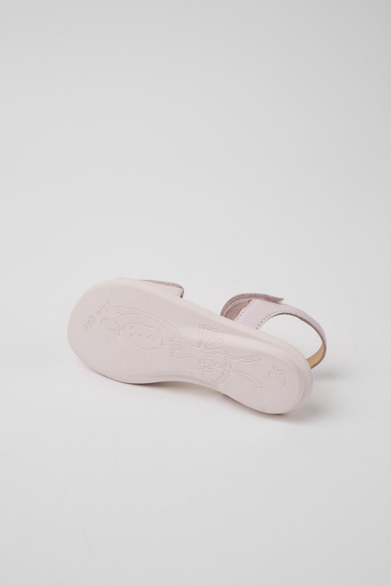 Pink Girls' Camper Twins Leather Sandals | 3810465-IO