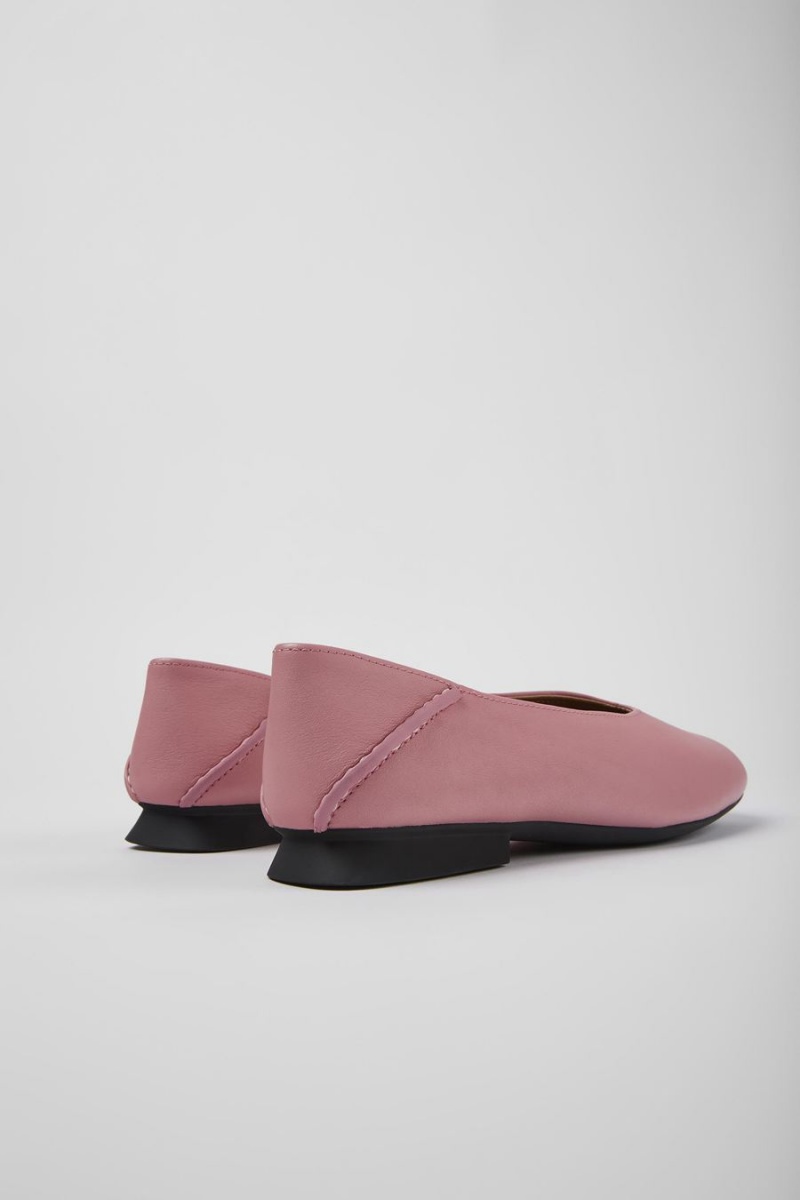 Pink Women's Camper Casi Myra Leather Ballerina | 9756138-TG