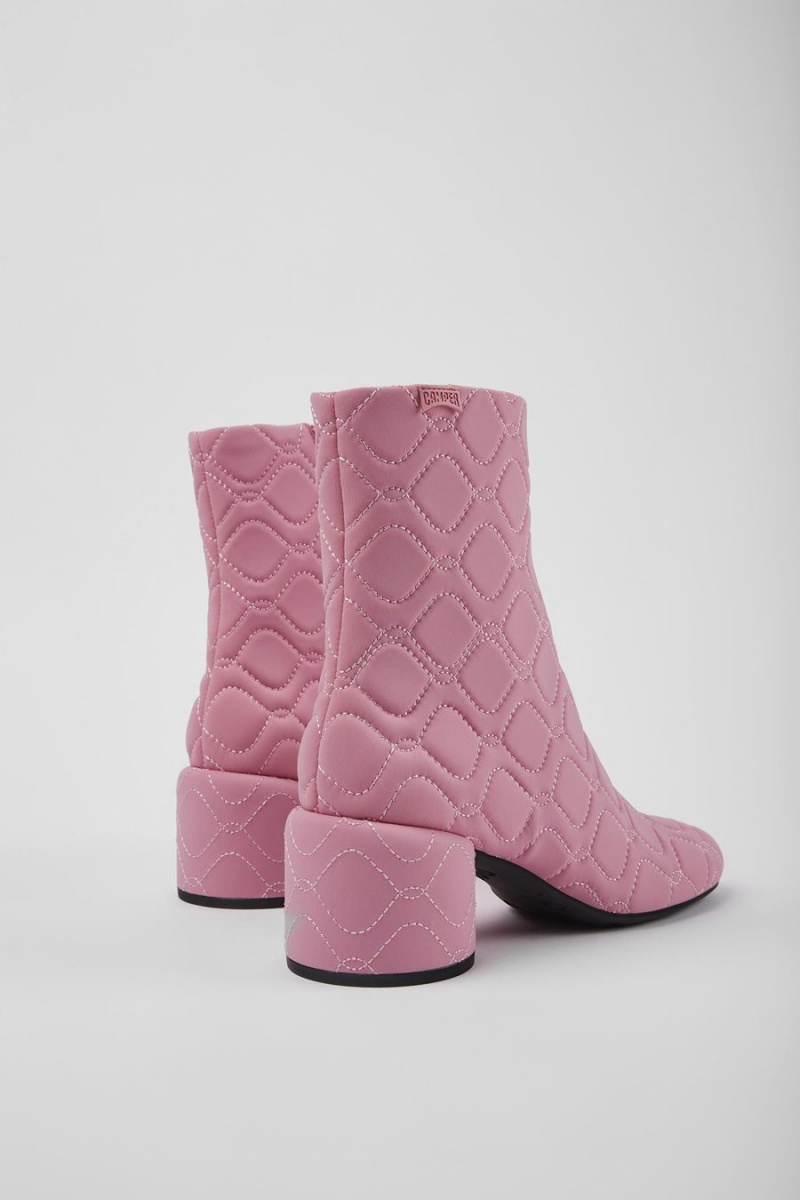 Pink Women's Camper Niki Textile Boots | 7428905-RW