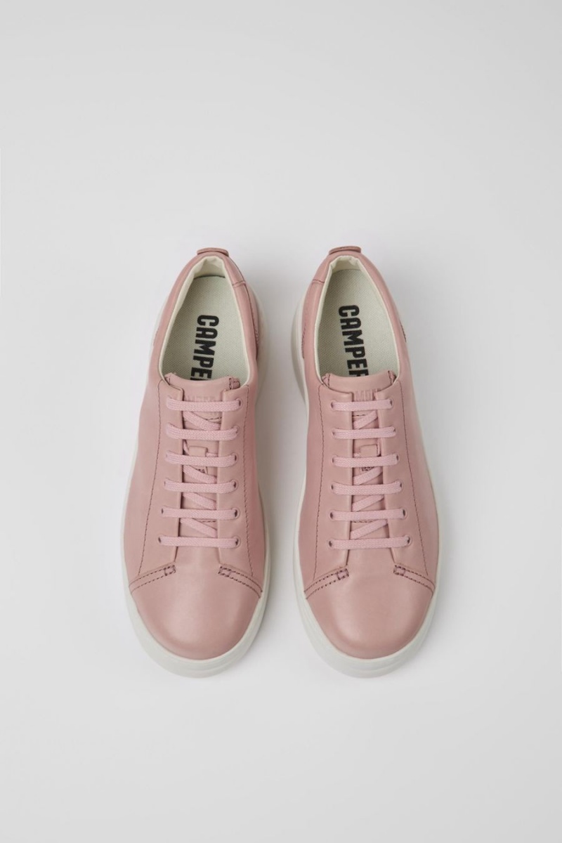 Pink Women's Camper Runner Up Leather Sneakers | 7162583-ST